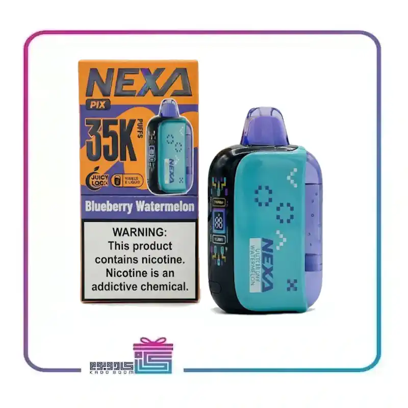 پاد یکبار مصرف نکسا طعم بلوبری هندوانه 35 هزار پاف nexa disposable pod 35000 puff